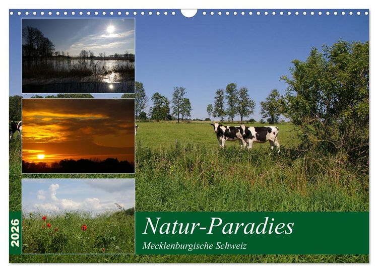 Produktbild: Natur-Paradies Mecklenburgische Schweiz (Wandkalender 2026 DIN A3 quer), CALVENDO Monatskalender