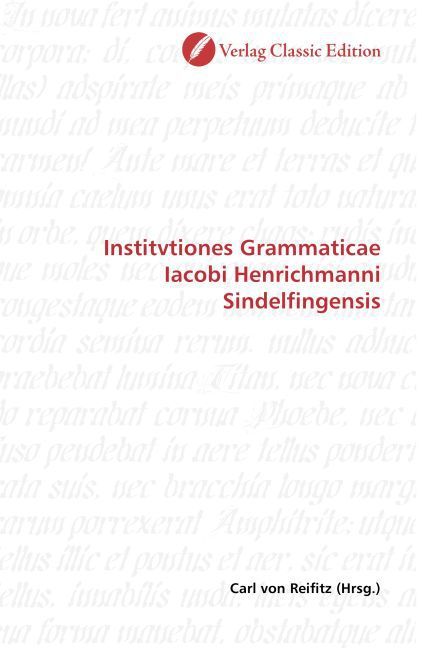 Produktbild: Institvtiones Grammaticae Iacobi Henrichmanni Sindelfingensis