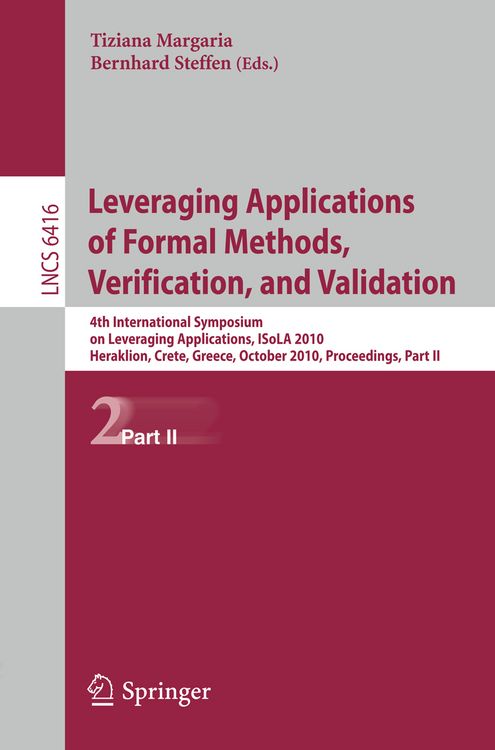 Produktbild: Leveraging Applications of Formal Methods, Verification, and Validation