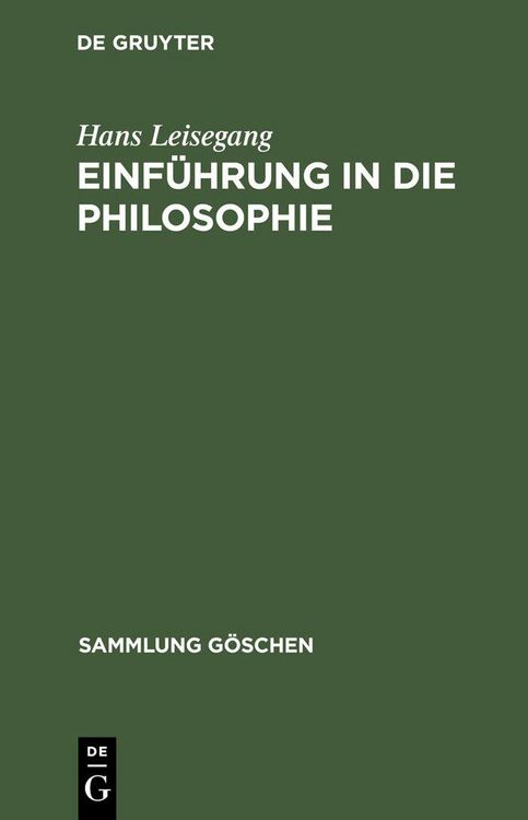 Produktbild: Einf&uuml;hrung in die Philosophie
