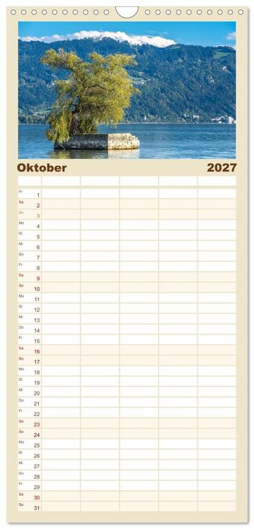 Produktbild: Familienplaner 2027 - Insel Lindau - Bayerische Perle im Bodensee mit 5 Spalten (Wandkalender, 21 x 45 cm) CALVENDO
