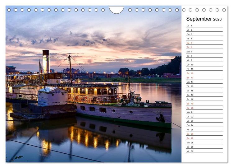 Produktbild: Schaufelraddampfer (Wandkalender 2026 DIN A4 quer), CALVENDO Monatskalender