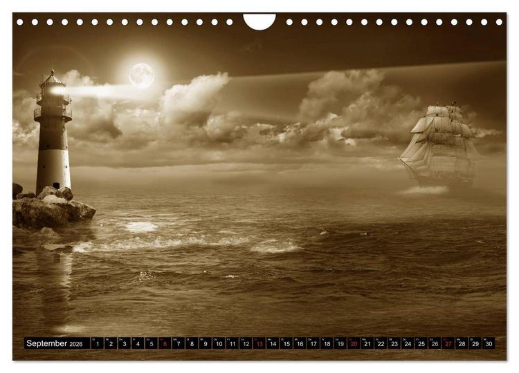 Produktbild: Nostalgie in Sepia (Wandkalender 2026 DIN A4 quer), CALVENDO Monatskalender