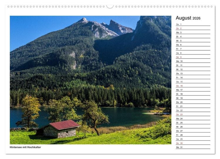 Produktbild: Servus im Bergsteigerdorf Ramsau (Wandkalender 2026 DIN A2 quer), CALVENDO Monatskalender