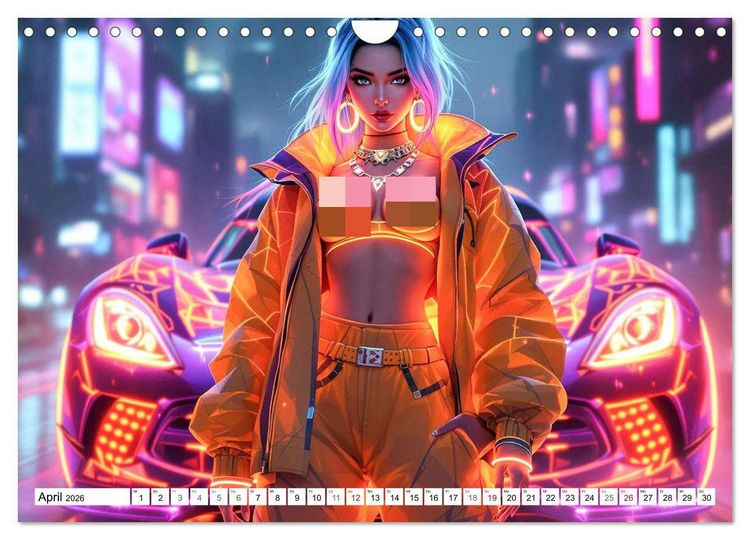 Produktbild: Cars & Girls (Wandkalender 2026 DIN A4 quer), CALVENDO Monatskalender