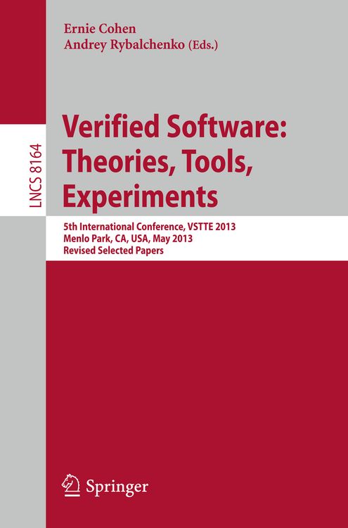 Produktbild: Verified Software: Theorie, Tools, Experiments