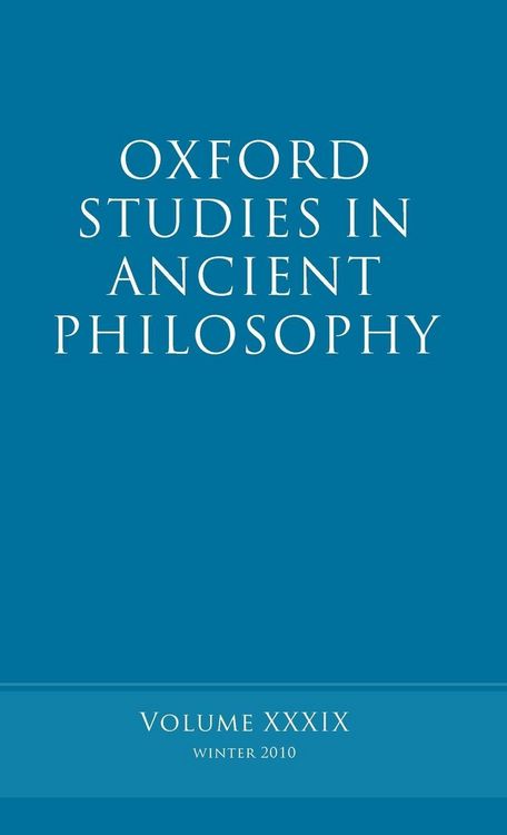 Produktbild: Oxford Studies in Ancient Philosophy, Volume XXXIX