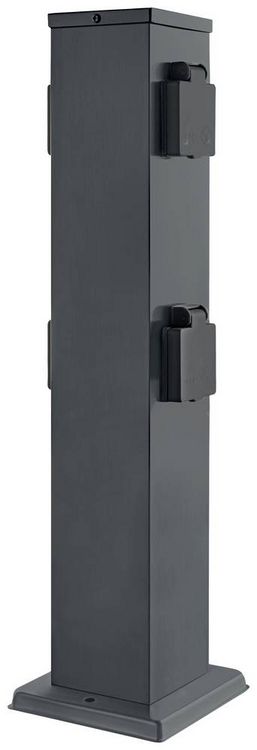 Produktbild: Heitronic 501335 Steckdosen-Verteiler Anthrazit erh&ouml;hter Ber&uuml;hrungsschutz