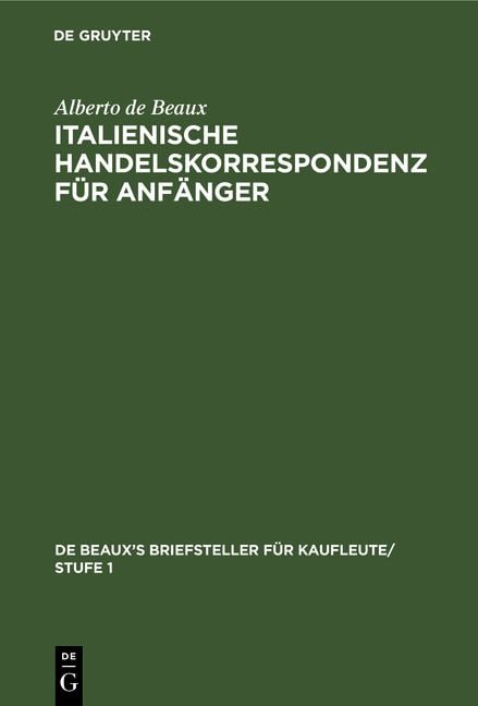 Produktbild: Italienische Handelskorrespondenz f&uuml;r Anf&auml;nger
