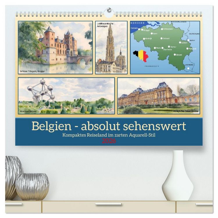 Produktbild: Belgien - absolut sehenswert (hochwertiger Premium Wandkalender 2026 DIN A2 quer), Kunstdruck in Hochglanz