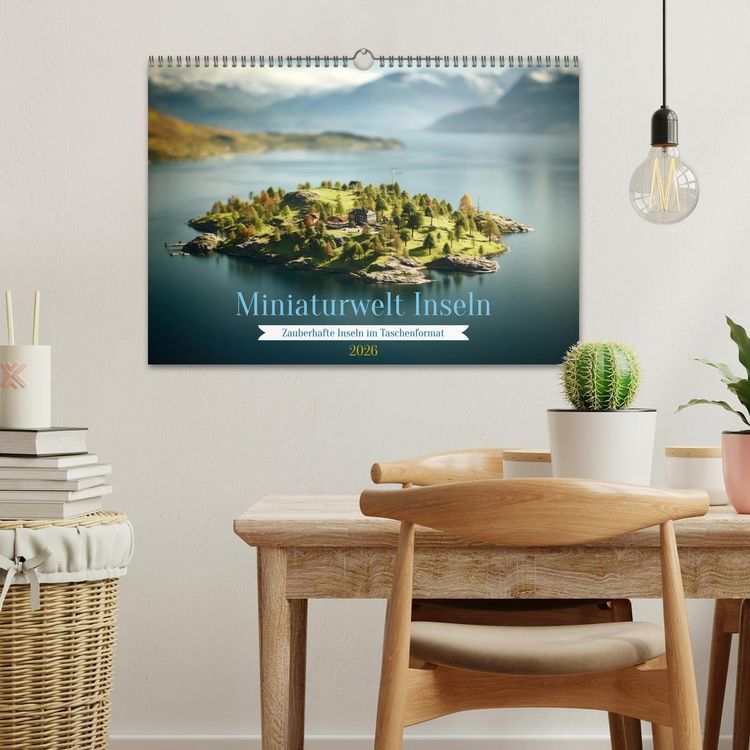 Produktbild: Miniaturwelt Inseln (Wandkalender 2026 DIN A3 quer), CALVENDO Monatskalender