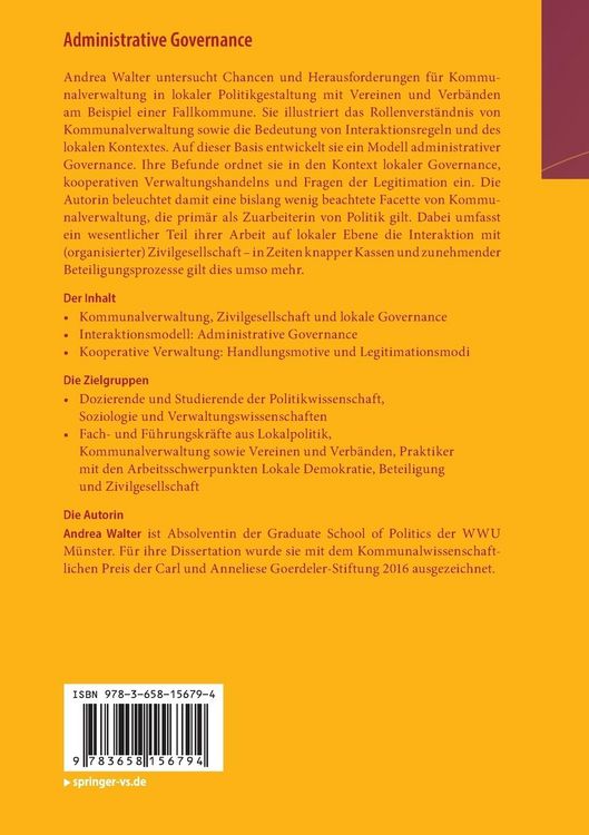 Produktbild: Administrative Governance