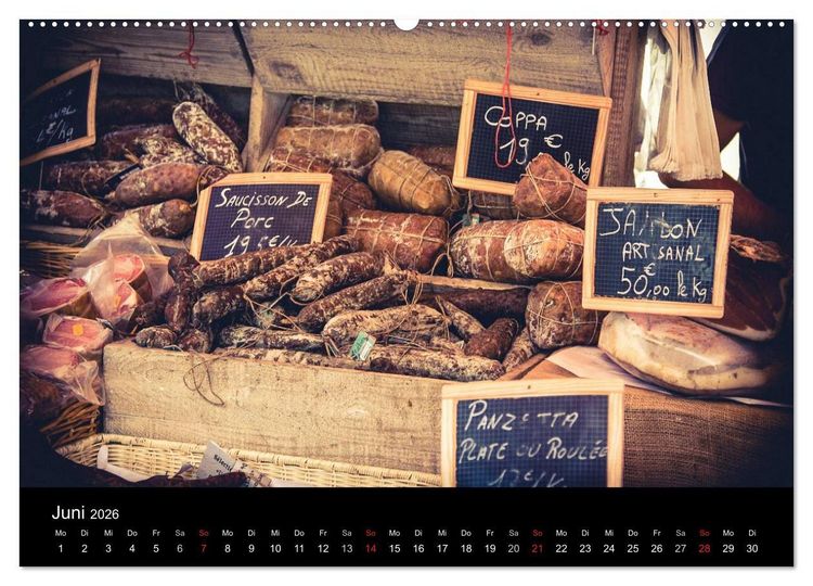 Produktbild: Erlebnis der Sinne - Franz&ouml;sischer Markt auf Korsika (hochwertiger Premium Wandkalender 2026 DIN A2 quer), Kunstdruck in Hochglanz