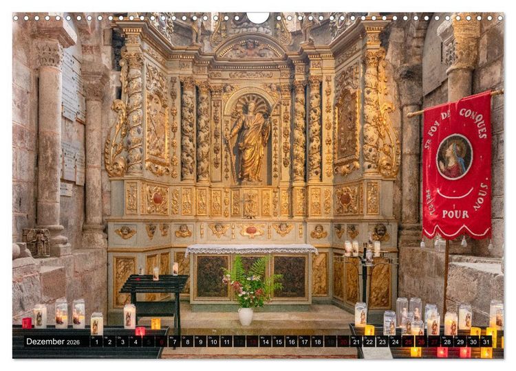 Produktbild: Conques ist eine wichtige Station am franz&ouml;sischen Jakobsweg (Wandkalender 2026 DIN A3 quer), CALVENDO Monatskalender