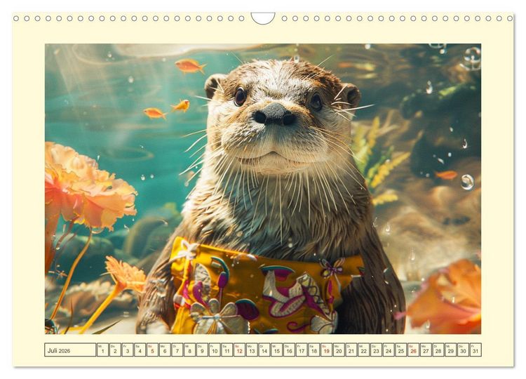 Produktbild: Modische Welle im Fischotter-Land. Charme und Stil (Wandkalender 2026 DIN A3 quer), CALVENDO Monatskalender