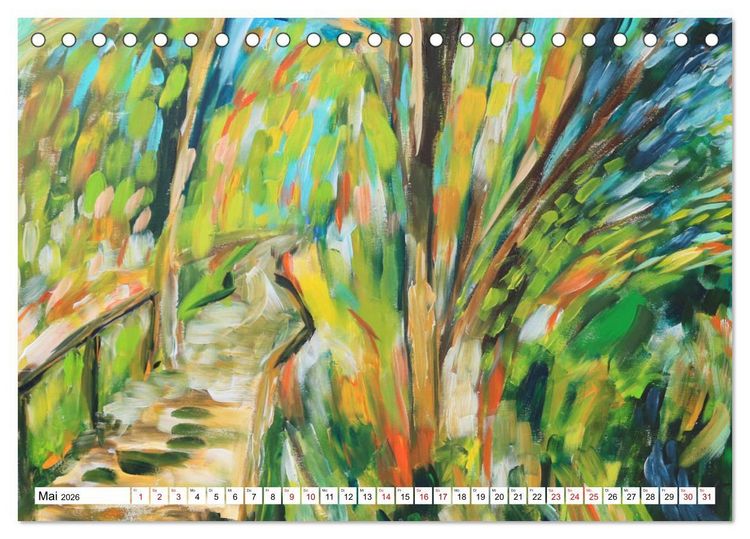 Produktbild: Landschaft in der Malerei: Ein Kunstkalender (Tischkalender 2026 DIN A5 quer), CALVENDO Monatskalender