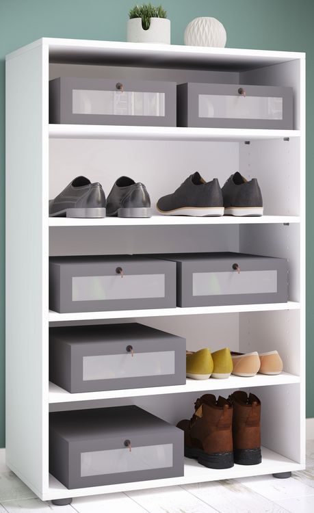 XXL Holz Großer Schuhschrank Schuhregal Lona 5