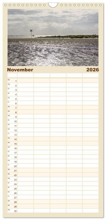 Produktbild: Familienplaner 2026 - B&uuml;sumer Impressionen mit 5 Spalten (Wandkalender, 21 x 45 cm) CALVENDO
