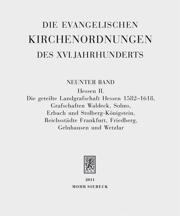 Produktbild: Die evangelischen Kirchenordnungen des XVI. Jahrhunderts