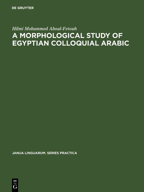 Produktbild: A morphological study of Egyptian colloquial Arabic