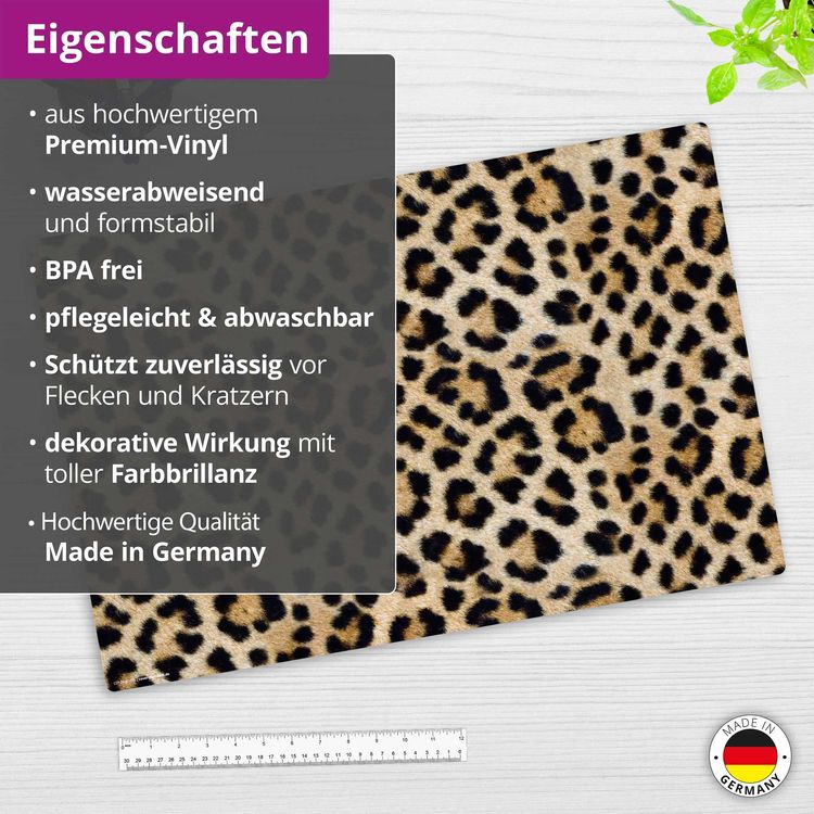Produktbild: Cover-your-desk Schreibtischunterlage f&uuml;r Kinder Leopardenfell, aus hochwertigem Vinyl , 60 x 40 cm