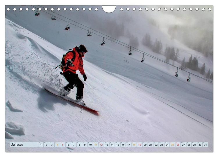 Produktbild: Snowboarden - ein St&uuml;ck Freiheit (Wandkalender 2026 DIN A4 quer), CALVENDO Monatskalender
