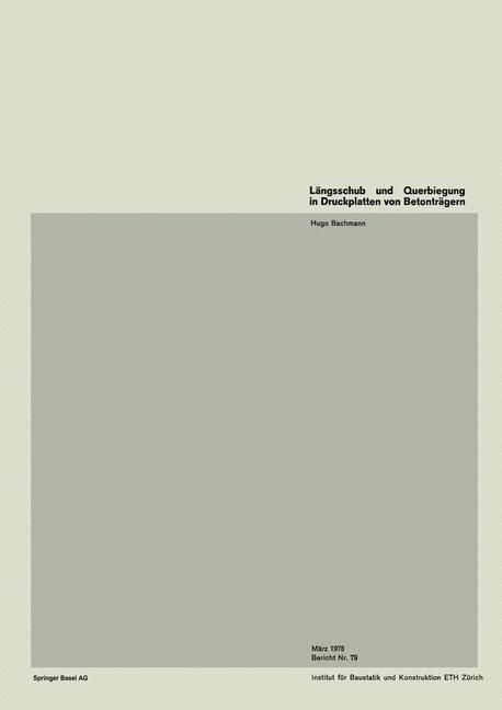 Produktbild: L&auml;ngsschub und Querbiegung in Druckplatten von Betontr&auml;gern