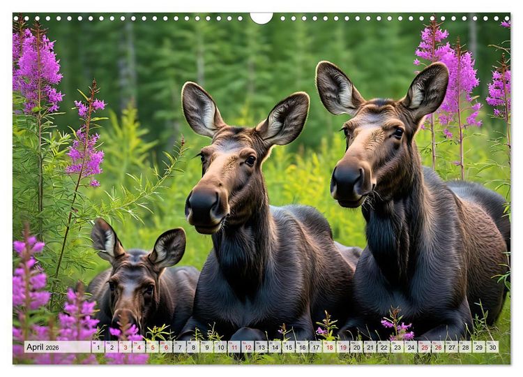 Produktbild: Im magischen Reich der Elche (Wandkalender 2026 DIN A3 quer), CALVENDO Monatskalender