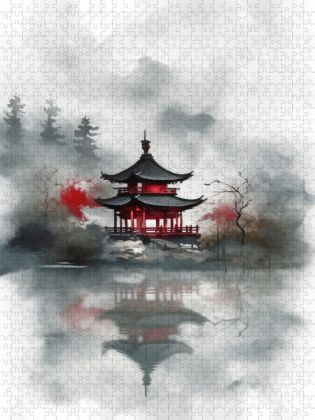 Produktbild: CALVENDO Puzzle Wassertempel | 2000 Teile Lege-Gr&ouml;&szlig;e 90x67cm Foto-Puzzle f&uuml;r gl&uuml;ckliche Stunden