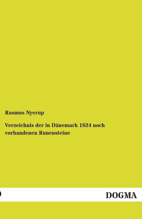 Produktbild: Verzeichnis der in D&auml;nemark 1824 noch vorhandenen Runensteine