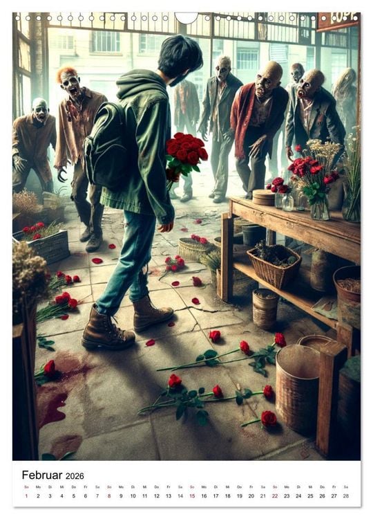 Produktbild: Zombies Zeitgeist - KI generierte Momente der Untoten (Wandkalender 2026 DIN A3 hoch), CALVENDO Monatskalender