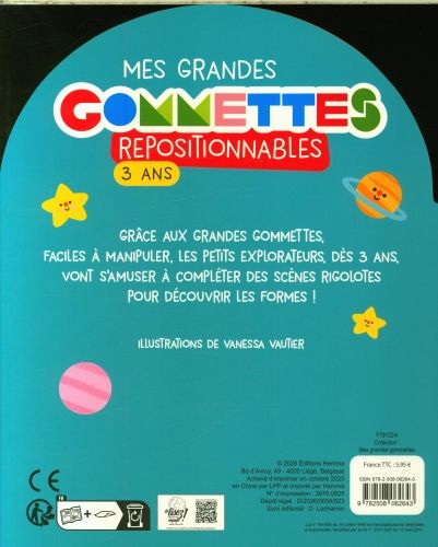 Produktbild: Mes grandes gommettes repositionnables : 3 ans : les formes