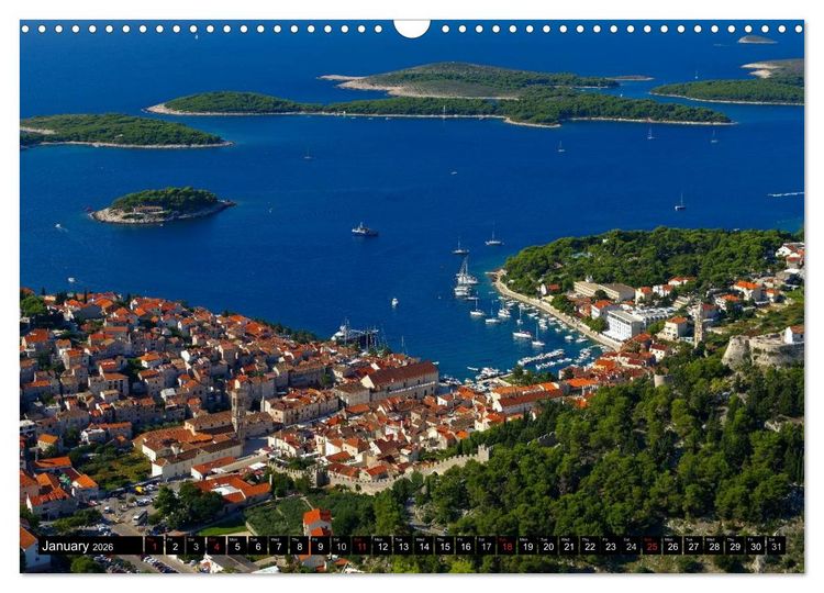 Produktbild: Hvar The sunny Island of Croatia (Wall Calendar 2026 DIN A3 landscape), CALVENDO 12 Month Wall Calendar