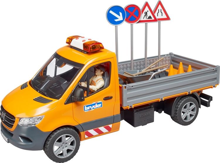 Produktbild: bruder 02677 MB Sprinter Kommunal mitFahrer L+S Modul und Zubeh&ouml;r