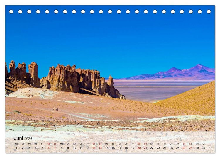 Produktbild: Magische Farbspiele der W&uuml;ste (Tischkalender 2026 DIN A5 quer), CALVENDO Monatskalender