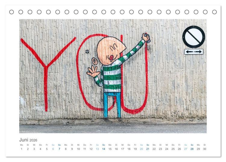 Produktbild: Street Art and City Vibes (Tischkalender 2026 DIN A5 quer), CALVENDO Monatskalender