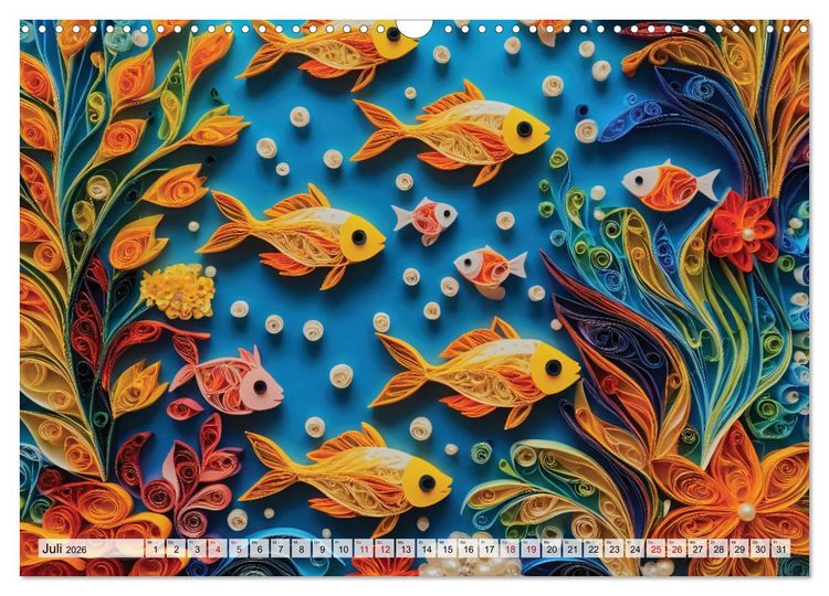 Produktbild: Zauberhafte Papierwelten - Meditation & Inspiration (Wandkalender 2026 DIN A3 quer), CALVENDO Monatskalender