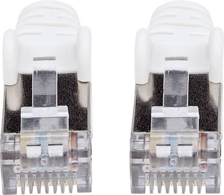 Produktbild: Intellinet 741385 RJ45 Patchkabel CAT 6a (Rohkabel CAT 7) S/FTP 2.00 m Wei&szlig; Halogenfrei 1 St.