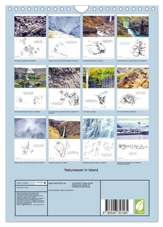 Produktbild: Naturwesen in Island (Wandkalender 2026 DIN A4 hoch), CALVENDO Monatskalender