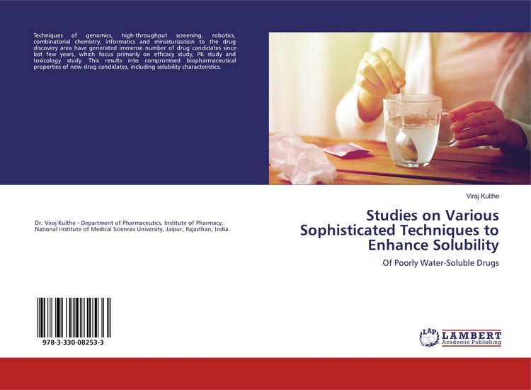 Produktbild: Studies on Various Sophisticated Techniques to Enhance Solubility