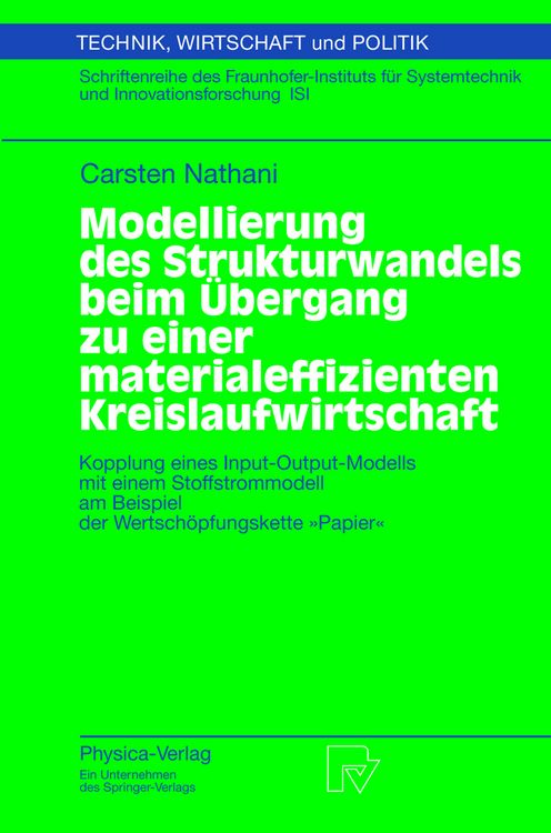 Produktbild: Modellierung des Strukturwandels beim &Uuml;bergang zu einer materialeffizienten Kreislaufwirtschaft