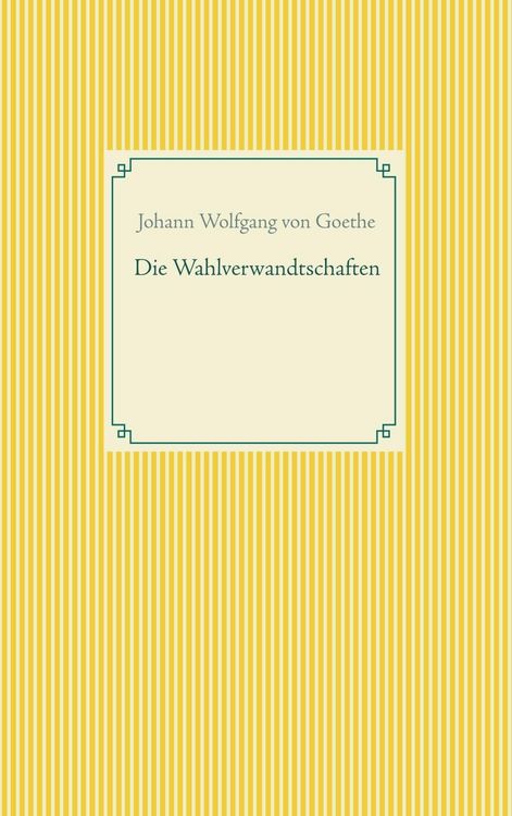 Produktbild: Die Wahlverwandtschaften