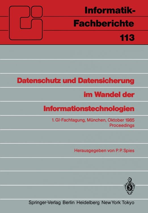 Produktbild: Datenschutz und Datensicherung im Wandel der Informationstechnologien