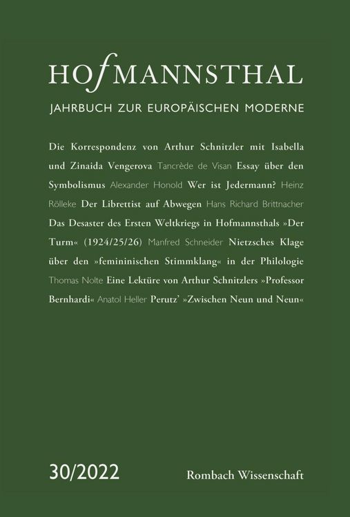Produktbild: Hofmannsthal - Jahrbuch zur europ&auml;ischen Moderne