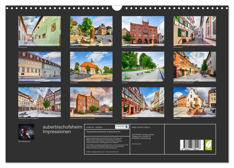 Produktbild: Tauberbischofsheim Impressionen (Wandkalender 2026 DIN A3 quer), CALVENDO Monatskalender