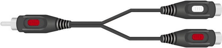 Produktbild: SpeaKa Professional SP-7869820 Cinch Audio Y-Adapter [1x Cinch-Stecker - 2x Cinch-Buchse] Schwarz