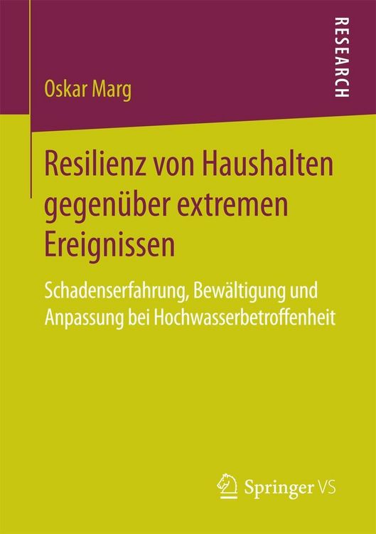 Produktbild: Resilienz von Haushalten gegen&uuml;ber extremen Ereignissen