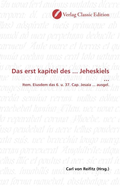 Produktbild: Das erst kapitel des ... Jeheskiels ...