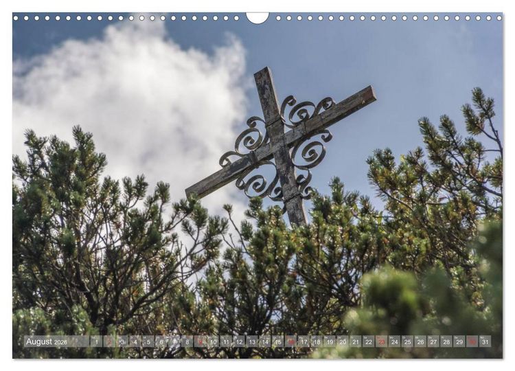 Produktbild: Gipfelkreuze auf bayerischen Bergen (Wandkalender 2026 DIN A3 quer), CALVENDO Monatskalender