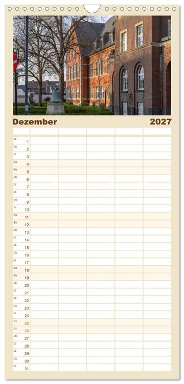 Produktbild: Familienplaner 2027 - Bottroper Stadtansichten mit 5 Spalten (Wandkalender, 21 x 45 cm) CALVENDO